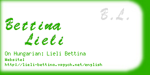 bettina lieli business card